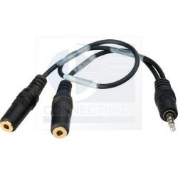 Sescom iPhone / iPod / iPad 3.5mm TRRS to 3.5mm Mic Jack and 3.5mm Monitor Jack